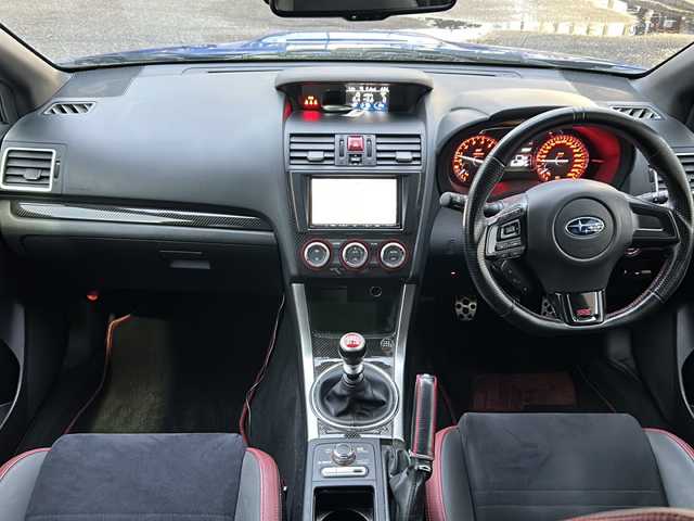 スバル ＷＲＸ ＳＴＩ STI タイプS 岐阜県 2016(平28)年 9万km WRブルーパール 社外ナビ/ワンセグTV/Bluetooth/RADIO/AUX/ハーフレザーシート/バックカメラ/ETC/ブラインドスポットモニター/横滑り防止装置/パワーシート/プッシュスタート/スマートキー/革巻きステアリング/オートライト/純正フロアマット