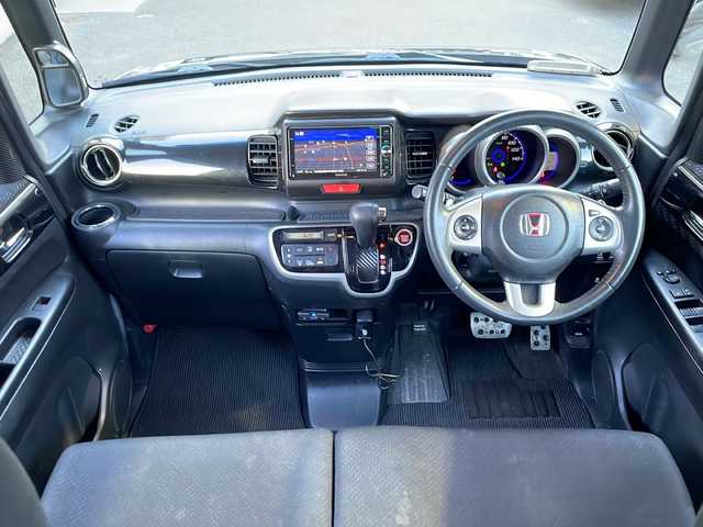 ホンダ Ｎ ＢＯＸ カスタム G ターボパッケージ 道央・札幌 2012(平24)年 9.1万km プレミアムゴールドパープルパール 社外ナビ(AM/FM/CD/DVD/SD.BT)/ドライブレコーダー前方/ETC/横滑り防止装置/プッシュスタート/クルーズコントロール/パドルシフト/ECONスイッチ/オートエアコン/電動格納ミラー/両側パワースライドドア/積込純正夏タイヤ