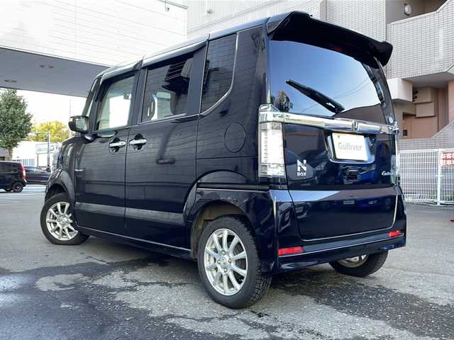 ホンダ Ｎ ＢＯＸ カスタム G ターボパッケージ 道央・札幌 2012(平24)年 9.1万km プレミアムゴールドパープルパール 社外ナビ(AM/FM/CD/DVD/SD.BT)/ドライブレコーダー前方/ETC/横滑り防止装置/プッシュスタート/クルーズコントロール/パドルシフト/ECONスイッチ/オートエアコン/電動格納ミラー/両側パワースライドドア/積込純正夏タイヤ