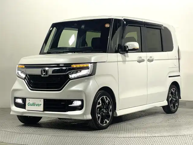 ホンダ Ｎ ＢＯＸ カスタム G L ターボ ホンダセンシング 大阪府 2019(平31)年 1.3万km プラチナホワイトパール 純正ナビTV バックカメラ 両側パワースライドドア ハーフレザー レーダークルコン 衝突軽減ブレーキ レーンアシスト スマートキー プッシュスタート アイドリングストップ ドライブレコーダー ETC
