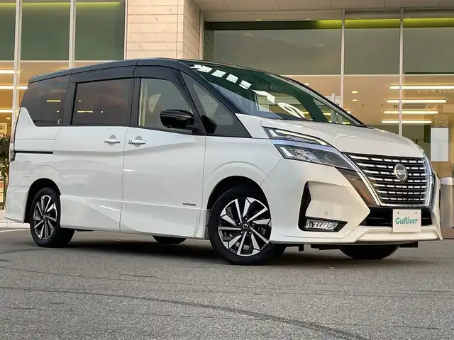 日産 セレナ ハイウェイスター V 兵庫県 2020(令2)年 6.8万km ブリリアントホワイトパール 2トーン 社外7インチナビ/フルセグ/Bluetooth接続/フリップダウンモニター（ALPINE）/両側パワースライドドア/プロパイロット/アラウンドビュー/デジタルインナーミラー/ETC/追従クルーズコントロール/ドアバイザー/純正フロアマット/LEDヘッドライト