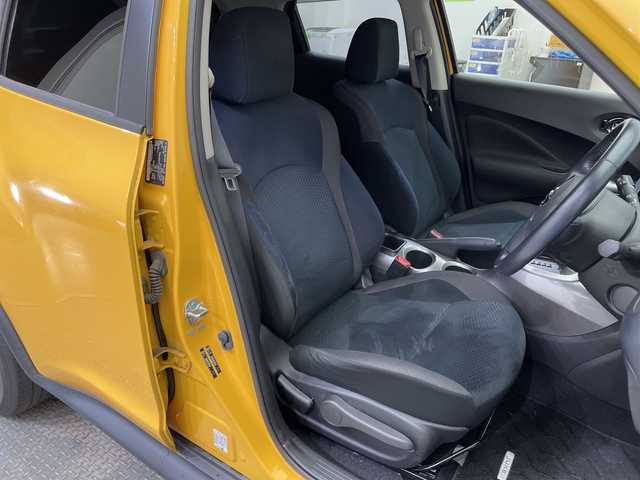 日産 ジューク 15RX Vセレクション 栃木県 2017(平29)年 3.4万km サンライトイエロー 社外ナビ(パナソニック製)/(CD/DVD/フルセグTV/Bluetooth)/全方位リアカメラ/レーンキープアシスト/衝突軽減システム/横滑り防止装置/禁煙車/純正アルミホイール/純正フロアマット/シガーライター/スマートキー/プッシュスタート/盗難防止装置システム/電動格納ミラー