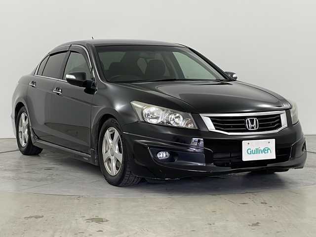 ホンダ インスパイア 35iL 道央・札幌 2008(平20)年 16.2万km プレミアムブラキッシュパール ・モデューロエアロ/・純正HDDナビ（インターナビ）/・CD/ワンセグTV/MSV/・バックカメラ/・クルーズコントロール/・ミラーヒーター/・車高調/・社外マフラー/・ハーフレザーシート/・D.N席パワーシート/・スマートキー/・ETC