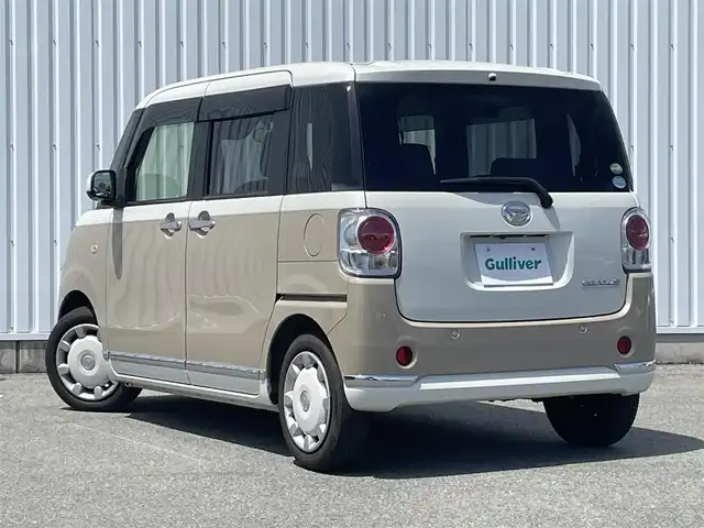 ダイハツ ムーヴ キャンバス G メイクアップ リミテッド　SAⅢ 福岡県 2018(平30)年 4.5万km パールホワイトⅢ/ナチュラルベージュマイカメタリック 2トーン スマートアシスト/衝突軽減/レーンアシスト/オートハイビーム/クリアランスソナー/純正ナビ（ＮＳＺＮ－Ｗ６８Ｄ）/フルセグTV/CD/DVD/BT/AM/FM/SD/全周囲カメラ/両側パワースライドドア/アイドリングストップ/ＬＥＤオートライト/フォグランプ/ステアリングリモコン/スマートキー/プッシュスタート