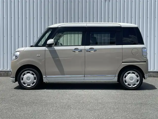 ダイハツ ムーヴ キャンバス G メイクアップ リミテッド　SAⅢ 福岡県 2018(平30)年 4.5万km パールホワイトⅢ/ナチュラルベージュマイカメタリック 2トーン スマートアシスト/衝突軽減/レーンアシスト/オートハイビーム/クリアランスソナー/純正ナビ（ＮＳＺＮ－Ｗ６８Ｄ）/フルセグTV/CD/DVD/BT/AM/FM/SD/全周囲カメラ/両側パワースライドドア/アイドリングストップ/ＬＥＤオートライト/フォグランプ/ステアリングリモコン/スマートキー/プッシュスタート