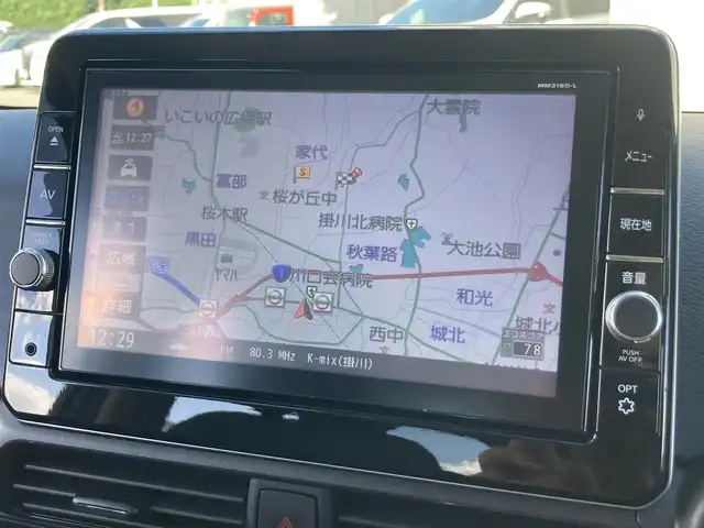 日産 デイズ HWS X プロパイロットED 静岡県 2019(平31)年 3.7万km ブラック インテリジェントエマージェンシーブレーキ/日産オリジナル9型ナビ（MM318D-L）/　AM　FM CD　DVD　MUSICSTOCKER　Bluetooth/フルセグTV/プロパイロット/アラウンドビューモニター/電動パーキングブレーキ/オートブレーキホールド/ナビ連動ドライブレコーダー/前後クリアランスソナー/アイドリングストップ/インテリジェントキー×２本/プッシュスタート/純正14インチアルミホイール/純正フロアマット