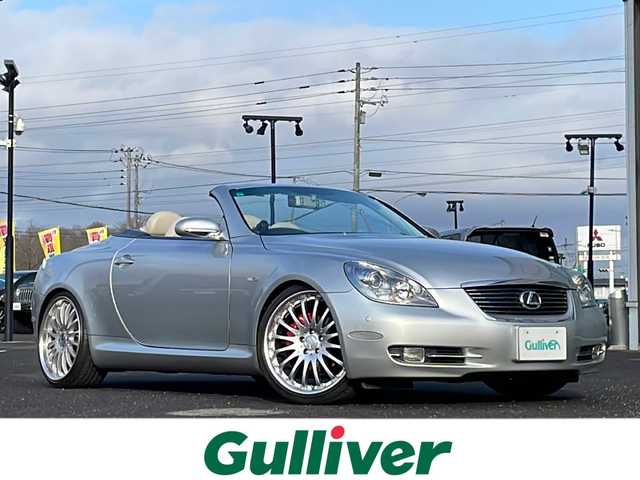 レクサス ＳＣ 430 道央・札幌 2006(平18)年 11.6万km プレミアムシルバーM 純正ナビ/【ＣＤ／ＭＤ／ＡＵＸ／ＴＶ】/マークレビンソン/バックカメラ/レザーシート/前席シートヒーター/前席パワーシート／シートメモリ/ＬＥＤ/フォグランプ/オートライト/横滑り防止装置/エアサスペンション【カズサス】/社外マフラー/ウッドコンビステアリング/クルーズコントロール/電動格納ミラー/ミラーヒーター