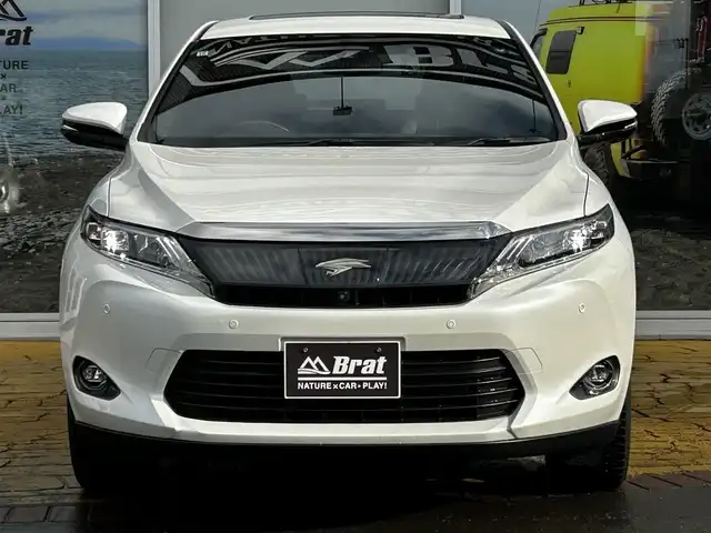 トヨタ ハリアー プレミアム アドバンスドP 道北・旭川 2015(平27)年 3.6万km ホワイトパールクリスタルシャイン JBLサウンドシステム/全方位カメラ/フルセグTV/パノラマルーフ/レザーシート/前席パワーシート/前席シートヒーター/社外ドライブレコーダー/パワーバックドア/コーナーセンサー/寒冷地仕様