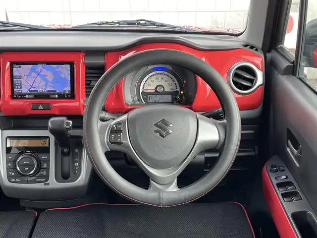 スズキ ハスラー Jスタイル 山口県 2015(平27)年 3.9万km フェニックスレッドパール/ホワイト2トーンルーフ 登録時39006km/レーダーブレーキサポート/誤発進抑制機能/社外メモリーナビ/フルセグ/バックカメラ/Bluetooth/シートヒーター/ドライブレコーダー/HID/フォグランプ/アイドリングストップ/スマートキー×2