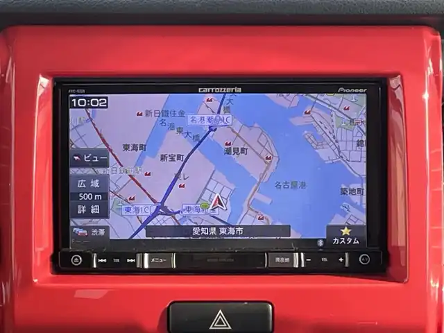 スズキ ハスラー Jスタイル 山口県 2015(平27)年 3.9万km フェニックスレッドパール/ホワイト2トーンルーフ 登録時39006km/レーダーブレーキサポート/誤発進抑制機能/社外メモリーナビ/フルセグ/バックカメラ/Bluetooth/シートヒーター/ドライブレコーダー/HID/フォグランプ/アイドリングストップ/スマートキー×2