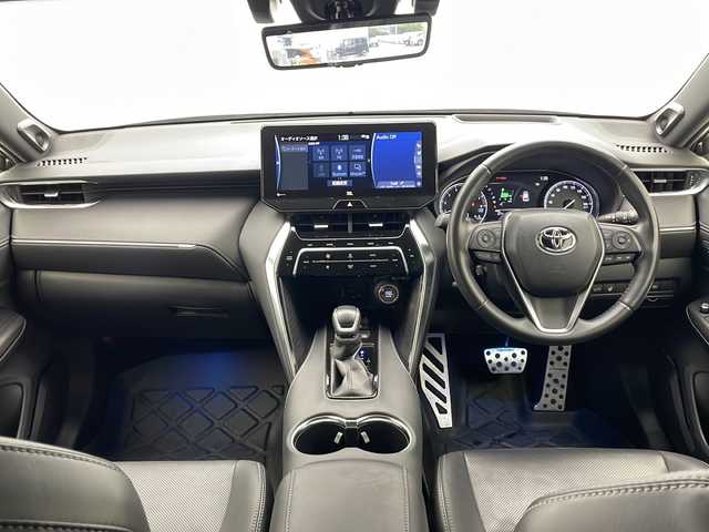 トヨタ ハリアー Z レザーパッケージ 千葉県 2022(令4)年 4.6万km プレシャスブラックパール トヨタセーフティセンス/（プリクラッシュセーフティ　レーンキープアシスト　レーダークルーズコントロール　先行車発進お知らせ　標識認識機能　誤発進抑制機能オートマチックハイビーム）/モデリスタエアロ/純正メモリナビ/（フルセグ/Bluetooth/USB/FM/AM/Miracast）/JBLプレミアムサウンドシステム/全方位カメラ/ステアリングスイッチ/ステアリングヒーター/ビルトインETC2.0/デジタルインナーミラー/ブラインドスポットモニター/レザーシート/シートヒーター（運転席＋助手席）/エアシート（運転席＋助手席）/シートメモリー/スマートキー/LEDヘッドライト/フォグライト/電動格納ミラー/社外フロアマット/社外サイドバイザー/W＋サイド＋カーテンエアバッグ