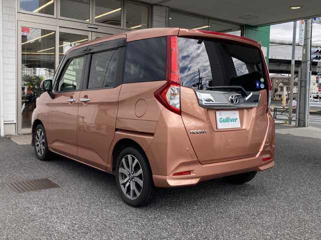 トヨタ ルーミー カスタムG－T 東京都 2016(平28)年 5.9万km ブリリアントカッパークリスタルマイカ 全方位カメラ/バックカメラ/スマートアシストIII/純正9型ナビ/（CD/DVD/Bluetooth/フルセグTV）/クルーズコントロール/両側パワースライドドア/純正フロアマット/ドアバイザー/ステアリングリモコン/オートライト/LEDヘッドライト/前後コーナーセンサー/スマートキー/スペアキー1本/プッシュスタート
