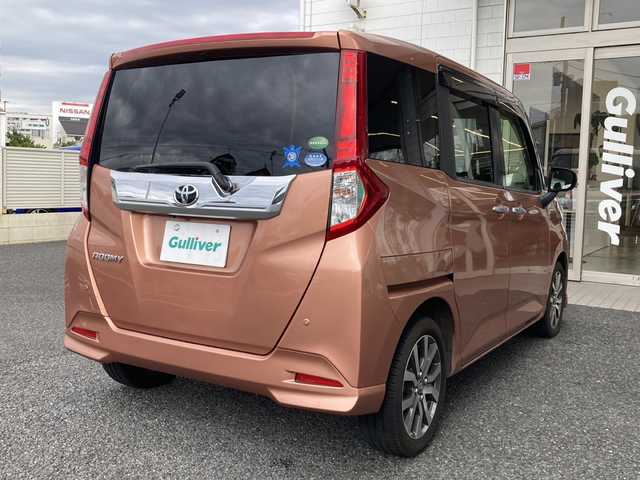 トヨタ ルーミー カスタムG－T 東京都 2016(平28)年 5.9万km ブリリアントカッパークリスタルマイカ 全方位カメラ/バックカメラ/スマートアシストIII/純正9型ナビ/（CD/DVD/Bluetooth/フルセグTV）/クルーズコントロール/両側パワースライドドア/純正フロアマット/ドアバイザー/ステアリングリモコン/オートライト/LEDヘッドライト/前後コーナーセンサー/スマートキー/スペアキー1本/プッシュスタート