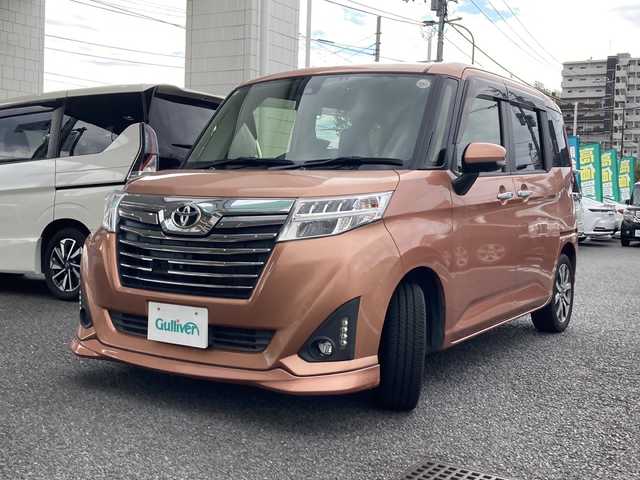 トヨタ ルーミー カスタムG－T 東京都 2016(平28)年 5.9万km ブリリアントカッパークリスタルマイカ 全方位カメラ/バックカメラ/スマートアシストIII/純正9型ナビ/（CD/DVD/Bluetooth/フルセグTV）/クルーズコントロール/両側パワースライドドア/純正フロアマット/ドアバイザー/ステアリングリモコン/オートライト/LEDヘッドライト/前後コーナーセンサー/スマートキー/スペアキー1本/プッシュスタート