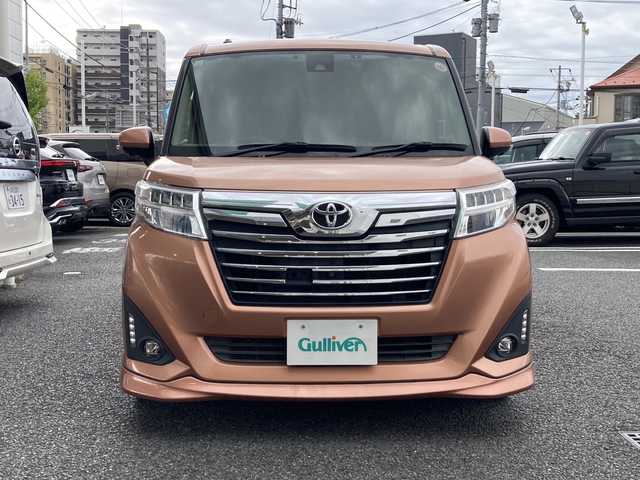 トヨタ ルーミー カスタムG－T 東京都 2016(平28)年 5.9万km ブリリアントカッパークリスタルマイカ 全方位カメラ/バックカメラ/スマートアシストIII/純正9型ナビ/（CD/DVD/Bluetooth/フルセグTV）/クルーズコントロール/両側パワースライドドア/純正フロアマット/ドアバイザー/ステアリングリモコン/オートライト/LEDヘッドライト/前後コーナーセンサー/スマートキー/スペアキー1本/プッシュスタート