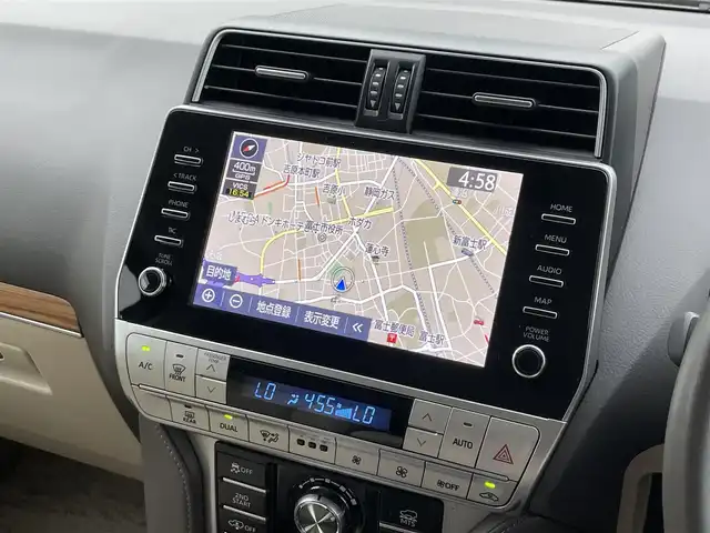 トヨタ ランドクルーザー プラド TZ－G 静岡県 2022(令4)年 2.4万km ホワイトパールクリスタルシャイン トヨタセーフティセンス/ターボ/純正9型メーカーナビ/・フルセグTV/BTオーディオ/USB/全方位カメラ/ビルトインETC2.0/ドラレコ前方/サンルーフ/ベージュ革/メモリーシート/パワーシートD/N/シートヒーターD/N/シートクーラーD/N/三列シート/電動格納シート/パドルシフト/LEDヘッドランプ/フォグランプ/純正フロアマット/ドアバイザー/スマートキー/スペアキー/保証書/取扱説明書/純正19アルミホイール