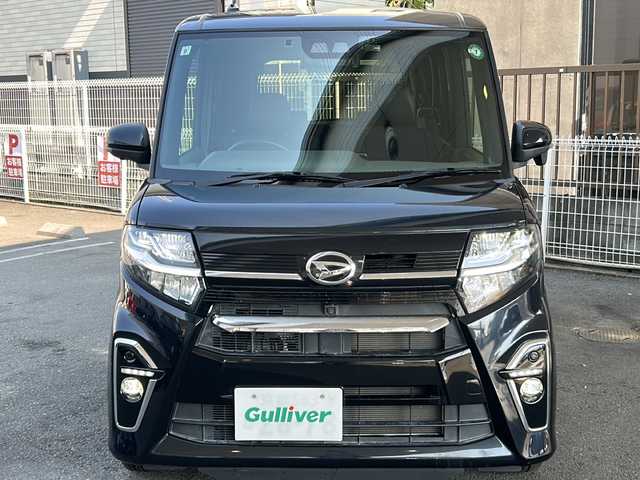 ダイハツ タント カスタム RS 京都府 2019(令1)年 2.1万km パールブラック 純正ＳＤナビ/（NSZN-Y69DS)/フルセグＴＶ　/CD/DVD再生機能有/Bluetooth/USB/iPod/スマートアシスト　/全方位カメラ　/禁煙車　/両側パワースライドドア　/前後コーナーセンサー　/横滑り防止装置/レーンキープアシスト/盗難防止装置/LEDヘッドライト/オートライト/フロントフォグランプ/電動格納ミラー/デジタルインナーミラー　/クルコン追従有　/スマートキー　/ハーフレザー　/全席シートヒーター/サイドエアロ付/Wサイドエアバッグ/カーテンエアバッグ