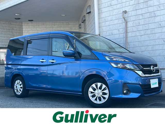 日産 セレナ S 神奈川県 2018(平30)年 11.1万km シャイニングブルー ワンオーナー/片側パワースライドドア/衝突軽減ブレーキ/クルーズコントロール/オートライト/フォグランプ/純正フロアマット/純正ドアバイザー/スペアキー×１/取扱説明書/保証書