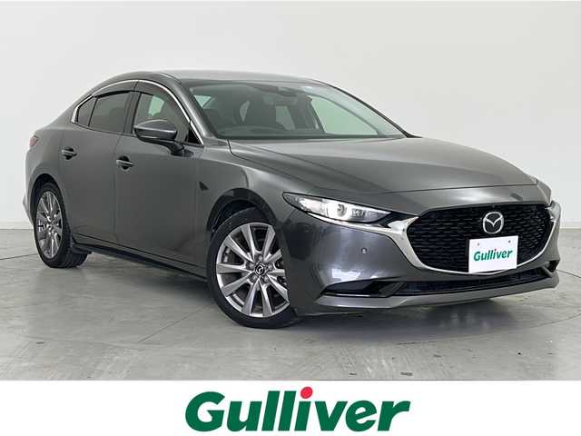 マツダ マツダ３セダン XD Lパッケージ 宮城県 2020(令2)年 6.5万km マシーングレープレミアムM 360°ビューモニター/BOSEサウンド/レザーシート/i-ACTIVSENSE /・スマートブレーキサポート/・レーンキープアシスト/・ブラインドスポットモニタリング/・オートハイビーム/・レーダークルーズコントロール/・ヘッドアップディスプレイ/純正ナビ/・CD・DVD・BT・HDMI・USB/フルセグTV/D席パワーシート/D席シートメモリー/前席シートヒーター/ステアリングヒーター/革巻きステアリング/ステアリングスイッチ/純正ドライブレコーダー（フロント）/LEDヘッドライト/ETC/プッシュスタート/スマートキー×2/電動パーキングブレーキ/純正フロアマット/純正18インチアルミホイール/ドアバイザー/////