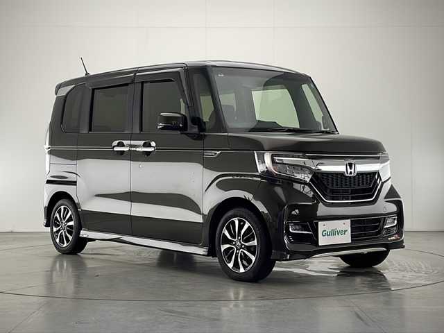 ホンダ Ｎ ＢＯＸ カスタム G L 宮崎県 2019(平31)年 2.8万km プレミアムグラマラスブロンズP 禁煙車/社外ナビTV/（ストラーダ/CN-E310D/CD/DVD/Bluetooth/フルセグTV)/社外バックカメラ/純正ビルトインETC/純正LEDオートライト/純正LEDフォグ/純正14インチアルミ/純正エアロ/純正ルーフエンドスポイラー/純正フロアマット/左側電動スライドドア/ウインカードアミラー/オートエアコン（プラズマクラスター）/フロントハーフシェイドガラス/スマートキー/プッシュエンジンスタート/スペアキー/新車時保証書/取扱い説明書