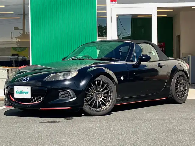 マツダ ロードスター RS 静岡県 2012(平24)年 10万km ブリリアントブラック リモコンキー/オートエアコン/SDナビ（CD/DVD/BT/フルセグ）/ETC/純正フロアマット/ADVAN Racingアルミホイール/レザーシート/D席N席シートヒーター(温度５段調整機能付）/横滑り防止装置/Wエアバッグ/ガラス製リアウインドー付Ｚ型ソフトトップ（クロス／ブラック）/サイドドアトリムアームレストソフトパッド（合成皮革）/センターコンソールリッドソフトパッド（合成皮革）