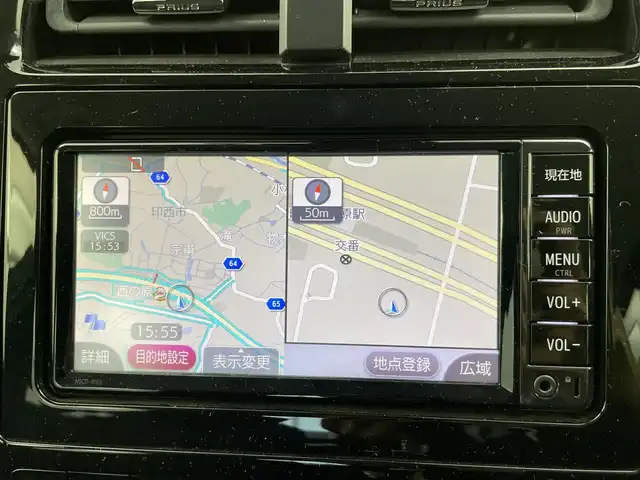 トヨタ プリウス E 千葉県 2017(平29)年 6.8万km シルバーM 純正ナビ/・NSCD-W66/・CD/BT/ワンセグ/バックカメラ/レーダークルーズコントロール/ビルトインETC/LDA/スペアキー/LEDヘッドライト/オートライト