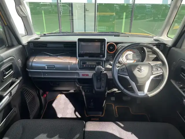 スズキ スペーシア ギア HYBRID XZターボ 和歌山県 2019(令1)年 5.2万km アクティブイエロー/ガンメタリック2トーン 7インチナビ（CN-RE05WD）/全方位カメラ/フルセグTV/衝突軽減ブレーキ/レーダークルコン/後方コーナーセンサー/オートライト/ドラレコ/ビルトインETC/両側パワスラ/シートヒーター/パドルシフト/後席サーキュレーター/後席サンシェード/LEDヘッドライト/フォグランプ/ステリモ/ルーフレール