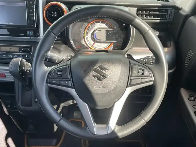 スズキ スペーシア ギア HYBRID XZターボ 和歌山県 2019(令1)年 5.2万km アクティブイエロー/ガンメタリック2トーン 7インチナビ（CN-RE05WD）/全方位カメラ/フルセグTV/衝突軽減ブレーキ/レーダークルコン/後方コーナーセンサー/オートライト/ドラレコ/ビルトインETC/両側パワスラ/シートヒーター/パドルシフト/後席サーキュレーター/後席サンシェード/LEDヘッドライト/フォグランプ/ステリモ/ルーフレール