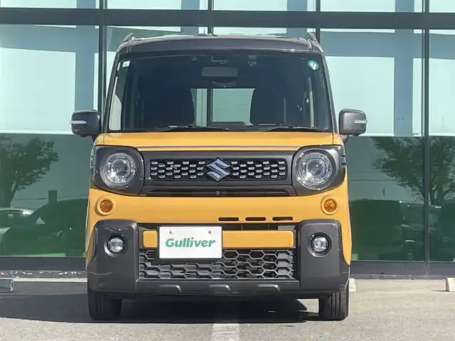 スズキ スペーシア ギア HYBRID XZターボ 和歌山県 2019(令1)年 5.2万km アクティブイエロー/ガンメタリック2トーン 7インチナビ（CN-RE05WD）/全方位カメラ/フルセグTV/衝突軽減ブレーキ/レーダークルコン/後方コーナーセンサー/オートライト/ドラレコ/ビルトインETC/両側パワスラ/シートヒーター/パドルシフト/後席サーキュレーター/後席サンシェード/LEDヘッドライト/フォグランプ/ステリモ/ルーフレール