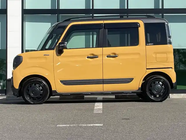 スズキ スペーシア ギア HYBRID XZターボ 和歌山県 2019(令1)年 5.2万km アクティブイエロー/ガンメタリック2トーン 7インチナビ（CN-RE05WD）/全方位カメラ/フルセグTV/衝突軽減ブレーキ/レーダークルコン/後方コーナーセンサー/オートライト/ドラレコ/ビルトインETC/両側パワスラ/シートヒーター/パドルシフト/後席サーキュレーター/後席サンシェード/LEDヘッドライト/フォグランプ/ステリモ/ルーフレール