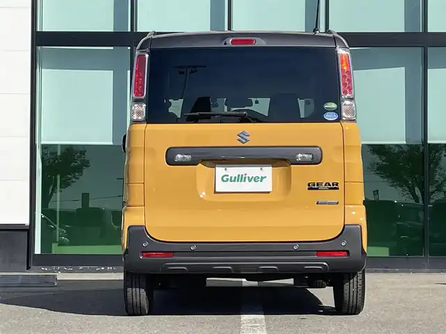 スズキ スペーシア ギア HYBRID XZターボ 和歌山県 2019(令1)年 5.2万km アクティブイエロー/ガンメタリック2トーン 7インチナビ（CN-RE05WD）/全方位カメラ/フルセグTV/衝突軽減ブレーキ/レーダークルコン/後方コーナーセンサー/オートライト/ドラレコ/ビルトインETC/両側パワスラ/シートヒーター/パドルシフト/後席サーキュレーター/後席サンシェード/LEDヘッドライト/フォグランプ/ステリモ/ルーフレール