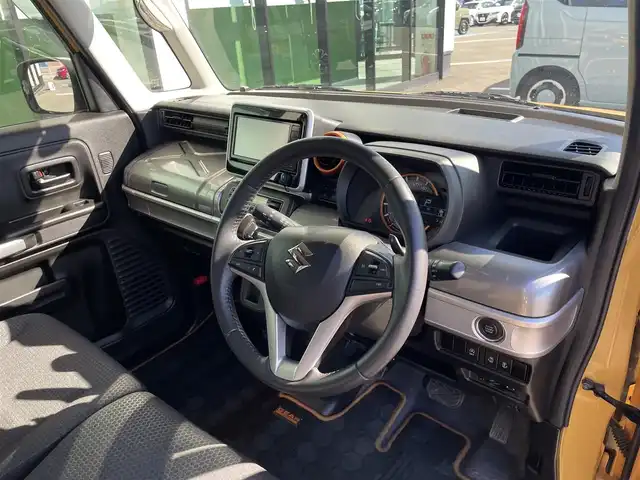 スズキ スペーシア ギア HYBRID XZターボ 和歌山県 2019(令1)年 5.2万km アクティブイエロー/ガンメタリック2トーン 7インチナビ（CN-RE05WD）/全方位カメラ/フルセグTV/衝突軽減ブレーキ/レーダークルコン/後方コーナーセンサー/オートライト/ドラレコ/ビルトインETC/両側パワスラ/シートヒーター/パドルシフト/後席サーキュレーター/後席サンシェード/LEDヘッドライト/フォグランプ/ステリモ/ルーフレール