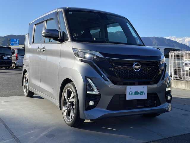 日産 ルークス HWS Gターボ プロパイロットED 山梨県 2021(令3)年 1.8万km チタニウムグレーメタリック 純正9インチナビ/地デジTV/純正CD/DVD/Bluetooth/バック/全方位カメラ/両側パワースライドドア/プロパイロット/エマージェンシーブレーキ/純正15インチAW/ドライブレコーダー/ETC/スマートキー