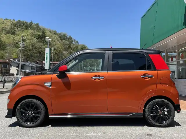 ダイハツ キャスト スポーツ SAⅡ 岐阜県 2015(平27)年 8.1万km トニコオレンジメタリック 社外メモリナビ/AM FM CD Bluetooth/バックカメラ/ETC/社外フロアマット/LEDライト/ミラー型ドラレコ/ベンチシート/ハーフレザー/運転席シートヒーター/パドルシフト/オートライト/サマータイヤ積込/MOMOハンドル