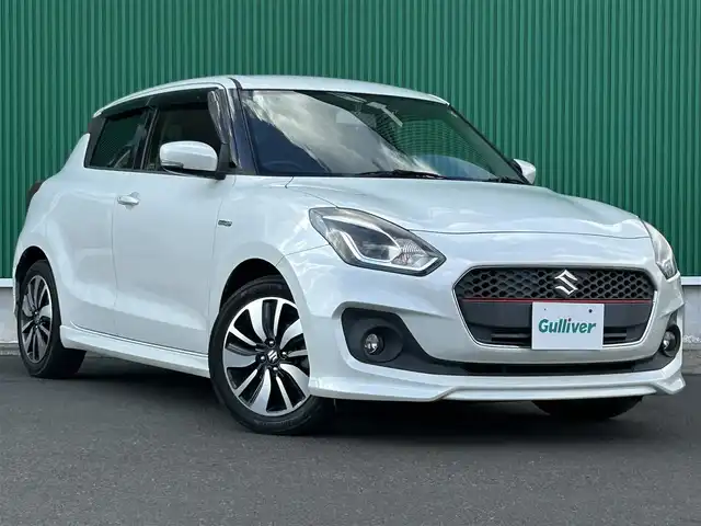 スズキ スイフト HYBRID RS 宮城県 2017(平29)年 11.9万km ピュアホワイトP 社外SDナビ/【CD・DVD・SD・BT・フルセグTV】/バックカメラ/純正エアロ/純正15インチAW/D席シートヒーター/パドルシフト/社外ドライブレコーダー/革巻きステアリング/ステアリングスイッチ/アイドリングストップ/横滑り防止装置/オートライト/LEDヘッドライト/フォグライト/スマートキーX２/ETC