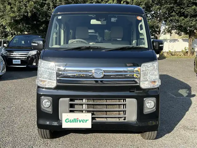 マツダ スクラム ワゴン PZターボ スペシャルパッケージ 東京都 2015(平27)年 4.8万km ブルーイッシュブラックパール3 4WD&ターボ/社外メモリナビ/フルセグTV／DVD再生／Bluetoothオーディオ/バックカメラ/アルパインフリップダウンモニター/両側パワースライドドア/オートステップ/スマートキー×2/運転席シートヒーター