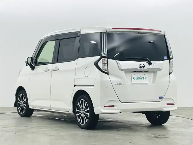 トヨタ ルーミー カスタムG 福島県 2021(令3)年 1.8万km パールホワイトⅢ スマートアシスト３/・衝突被害軽減システム/・誤発信抑制機能/・車線逸脱警報/・コーナーセンサー/純正オーディオ/【CD/AM/FM/AUX】　/前後ドライブレコーダー　/ＥＴＣ　/プッシュスタート　/・スマートキー　/・スペアキー　/両側パワースライドドア　/オートライト　/・ＬＥＤライト　/・フォグライト　/電動格納ミラー/ドアバイザー　/ＵＳＢ端子/フロアマット
