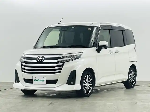 トヨタ ルーミー カスタムG 福島県 2021(令3)年 1.8万km パールホワイトⅢ スマートアシスト３/・衝突被害軽減システム/・誤発信抑制機能/・車線逸脱警報/・コーナーセンサー/純正オーディオ/【CD/AM/FM/AUX】　/前後ドライブレコーダー　/ＥＴＣ　/プッシュスタート　/・スマートキー　/・スペアキー　/両側パワースライドドア　/オートライト　/・ＬＥＤライト　/・フォグライト　/電動格納ミラー/ドアバイザー　/ＵＳＢ端子/フロアマット