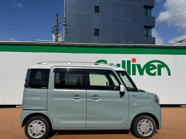 スズキ スペーシア HYBRID X 三重県 2018(平30)年 8.4万km オフブルーメタリック/ホワイト2トーン ETC/両側パワースライドドア/AV一体型ナビゲーション/全方位モニター/2トーンルーフパッケージ/セーフティーサポート/ハロゲンヘッドランプ/　オートライト/シートヒーター/　運転席