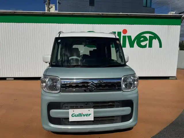 スズキ スペーシア HYBRID X 三重県 2018(平30)年 8.4万km オフブルーメタリック/ホワイト2トーン ETC/両側パワースライドドア/AV一体型ナビゲーション/全方位モニター/2トーンルーフパッケージ/セーフティーサポート/ハロゲンヘッドランプ/　オートライト/シートヒーター/　運転席