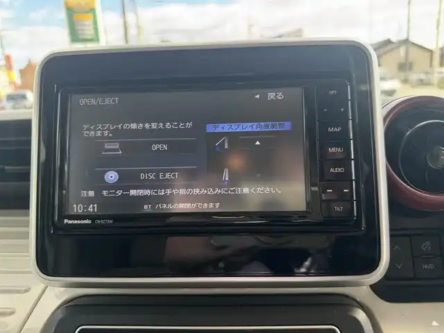 スズキ スペーシア HYBRID X 三重県 2018(平30)年 8.4万km オフブルーメタリック/ホワイト2トーン ETC/両側パワースライドドア/AV一体型ナビゲーション/全方位モニター/2トーンルーフパッケージ/セーフティーサポート/ハロゲンヘッドランプ/　オートライト/シートヒーター/　運転席