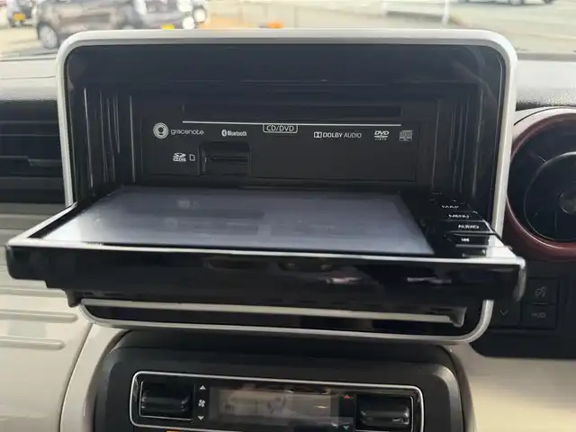 スズキ スペーシア HYBRID X 三重県 2018(平30)年 8.4万km オフブルーメタリック/ホワイト2トーン ETC/両側パワースライドドア/AV一体型ナビゲーション/全方位モニター/2トーンルーフパッケージ/セーフティーサポート/ハロゲンヘッドランプ/　オートライト/シートヒーター/　運転席