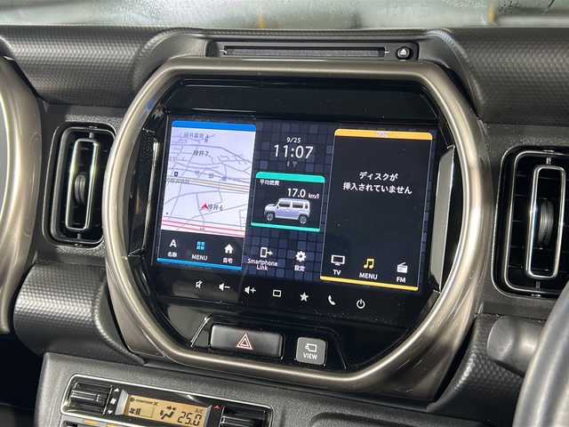 スズキ ハスラー Jスタイル Ⅱ ターボ 広島県 2022(令4)年 1.3万km ピュアホワイトパール/ウッディブラウン2トーンルーフ 禁煙/ワンオーナー /純正ナビ/CD/DVD/DTV/Bluetooth/全方位カメラ/レーダークルーズコントロール/LEDオートライト/シートヒーター /コーナーセンサー/ステアリングスイッチ/パドルシフト/アイドリングストップ/スマートキー/スペアキー /フロアマット/ドアバイザー/ルーフキャリア