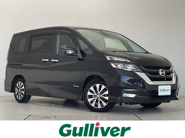 日産 セレナ ハイウェイスター 愛知県 2017(平29)年 7.4万km ダイヤモンドブラック プロパイロット/純正ナビ/フリップダウンモニター/両側パワースライドドア/レーダークルーズコントロール/バックカメラ/純正アルミホイール/衝突軽減システム/フルセグ/CD DVD/Bluetooth/ステアリングスイッチ/スマートキー/プッシュスタート