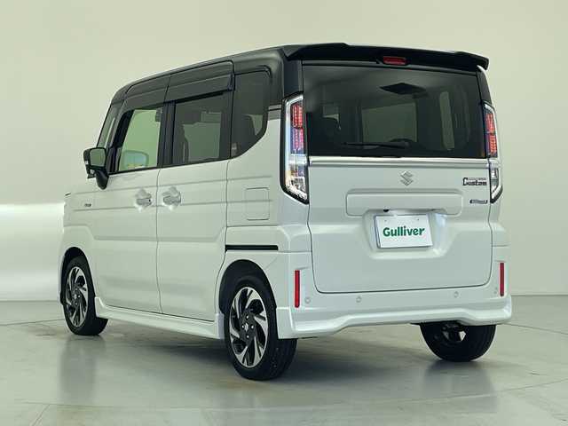 スズキ スペーシア カスタム HYBRID XS ターボ 愛知県 2024(令6)年 1.3万km ピュアホワイトパール/ブラック2トーン 純正9型ナビ/・Bluetooth/・CD/DVD/・フルセグテレビ/・AppleCarPlay/全方位モニター/両側パワースライドドア/衝突軽減ブレーキ/レーンキープアシスト/オートマチックハイビーム/前後コーナーセンサー/ハーフレザーシート/シートヒーター/ステアリングヒーター/レーダークルーズコントロール/前後ドライブレコーダー/ビルトインETC/LEDヘッドライト
