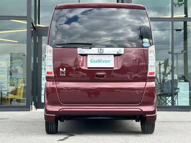 ホンダ Ｎ ＢＯＸ G Lパッケージ 愛媛県 2015(平27)年 6.3万km プレミアムディープロッソパール 純正ナビ（Bluetooth/SD/フルセグテレビ）/GPSレーザー探知機/片側電動スライドドア/バックカメラ/横滑り防止装置/チップアップシート/ベンチシート/Wエアバック/レザー調シートカバー/社外フロアマット/スペアキー/シガーソケット