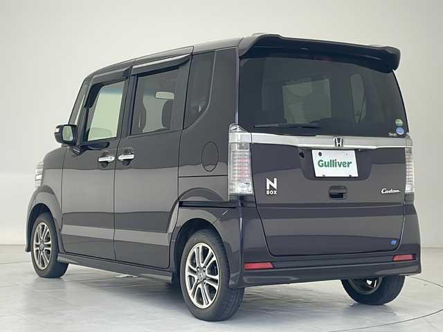 ホンダ Ｎ ＢＯＸ カスタム G Lパッケージ 沖縄県 2015(平27)年 7.1万km プレミアムベルベットパープル・パール パナソニックナビ(CNーR300D)/フルセグTV/Ｂｌｕｅｔｏｏｔｈ/バックカメラ/プッシュスタート　/スマートキー　/スペアキー　/片側パワースライドドア　/アイドリングストップ　/純正アルミホイール