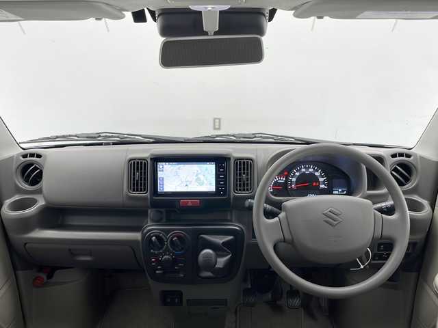 スズキ エブリイ JOIN 長野県 2024(令6)年 2.8万km デニムブルーメタリック 4WD/社外メモリナビ/Bluetooth／CD／DVD／フルセグTV/ETC/横滑り防止装置/衝突被害軽減システム/運転席シートヒーター/純正フロアマット/純正ドアバイザー/両側スライドドア/コーナーセンサー/オートライト/LEDヘッドライト/電格ミラー/リモコンキー/スペアキー1本