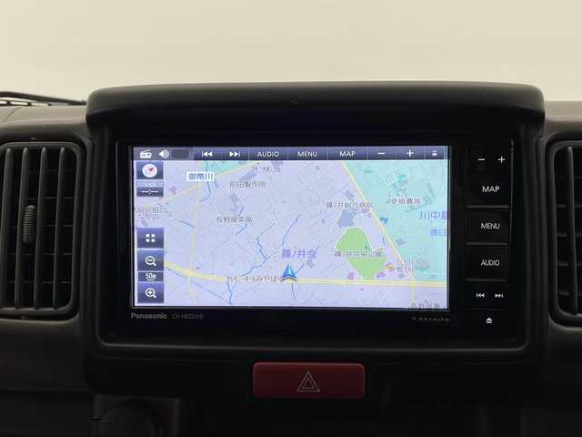 スズキ エブリイ JOIN 長野県 2024(令6)年 2.8万km デニムブルーメタリック 4WD/社外メモリナビ/Bluetooth／CD／DVD／フルセグTV/ETC/横滑り防止装置/衝突被害軽減システム/運転席シートヒーター/純正フロアマット/純正ドアバイザー/両側スライドドア/コーナーセンサー/オートライト/LEDヘッドライト/電格ミラー/リモコンキー/スペアキー1本