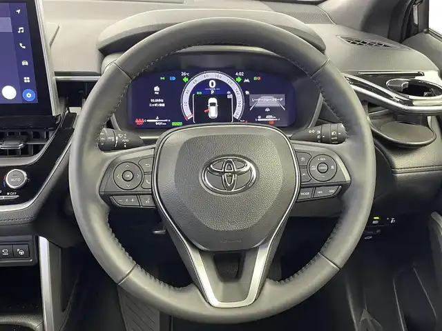 トヨタ カローラ クロス ハイブリッド Z 群馬県 2024(令6)年 1万km アティチュードブラックマイカ ・純正１０．５インチディスプレイオーディオ/・フルセグTV/・Bluetooth/・全方位カメラ/・衝突軽減/・レーダークルーズコントロール/・パーキングアシスト/・BSM/・オートハイビーム/・シートヒーター/・ハンドルヒーター/・パワーバックドア/・D席パワーシート/・ビルトインETC2.0 /・LEDヘッドライト/・LEDフォグランプ/・前後コーナーセンサー/・純正アルミホイール/・禁煙車